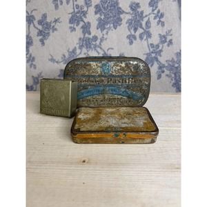 2 Small Vintage Tins and a Pocket Ashtray